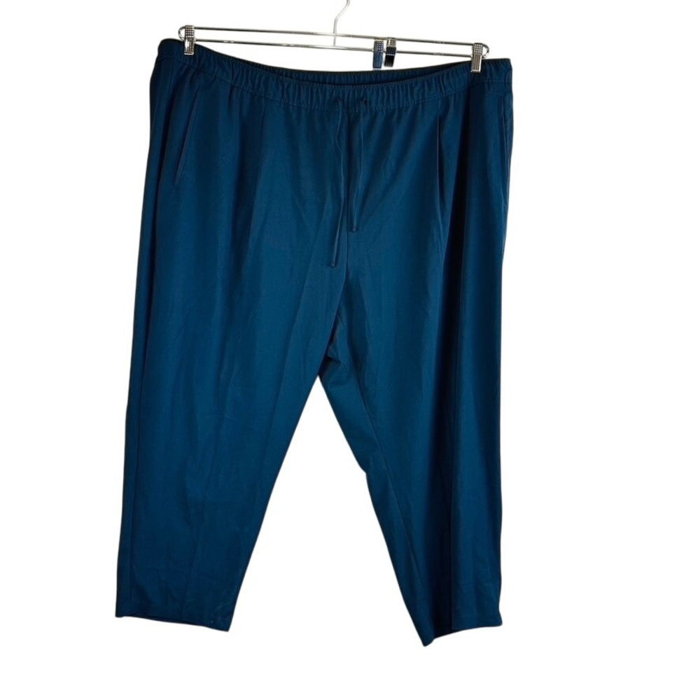 New Old Navy Womans Sz 4X Billie Pull On Pants Comfort Waistband Blue Drawstring